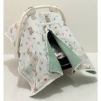 Babycity Pamuk Müslin Çok Amaçlı Çift Katlı Müslin Puset Örtüsü ve Minderi - 0 - 13 kg - Lila