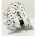 Babycity Pamuk Müslin Çok Amaçlı Çift Katlı Müslin Puset Örtüsü ve Minderi - 0 - 13 kg - Sarı