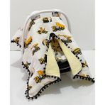 Babycity Pamuk Müslin Çok Amaçlı Çift Katlı Müslin Puset Örtüsü ve Minderi - 0 - 13 kg - Siyah