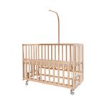 Babycom Naturel Anne Yanı 4 Kademeli Tekerlekli Beşik 60x120 cm