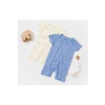 BabyCosy Bebek 2'li Kısa Kollu Tulum, %50 Modal Kumaş - %50 Organik Pamuk, Bebek Ve Yenidoğan Serisi - Csym11
