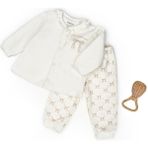 BabyCosy Organic Wear Bebek Alt Üst Takım %100 Organik Pamuk , Bebek - Yenidoğan- CSY8157 - Taş - 12 - 18 Ay