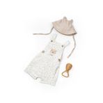 BabyCosy Organic Wear Bebek Şapkalı Müslin Salopet, %100 Pamuk, Bebek ve Yenidoğan - CSYM7106
