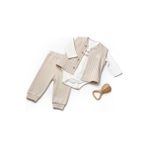 BabyCosy Organic Wear Bebek Yelekli 3'lü Takım %100 Organic Pamuk Yenidoğan Serisi - CSY8115 - 18 - 24 Ay - Ekru