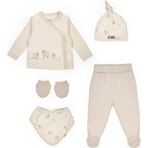 Babycosy Organic Wear GOTS Sertifikalı, 5’li Organik Pamuk Bebek Hastane Çıkış Seti – Yenidoğan & Uniseks Konfor