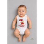 BABYDEN'S %100 Pamuk Milli Takım Taraftar Bebek Body Yenidoğan Çıtçıtlı Unisex Kolsuz Badi Türk Bayraklı Zıbın