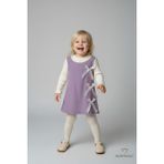 Babyden's Kız Çocuk Fitilli Elbise %100 Pamuk,uzun Kollu,fiyonklu,yumuşak Dokulu, Şık Günlük,özel Gün Elbisesi - 1 - 2 Yaş - Lila - Mor