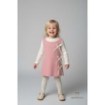 Babyden's Kız Çocuk Fitilli Elbise %100 Pamuk,uzun Kollu,fiyonklu,yumuşak Dokulu, Şık Günlük,özel Gün Elbisesi - 9 - 12 Ay - Pembe