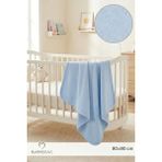 Babyden's Premium Bebek Battaniyesi %100 Pamuk ,4 Mevsim Kullanım,Yenidoğan, Kundak ve Puset Örtüsü Elmas Mavi - 80 x 90 cm
