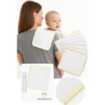 Babyden's Unisex 10’lu Yenidoğan ve Bebek Emzirme ve Ağız Bezi %100 Pamuk, 20X20 cm Yumuşak Renkli Mendil - Beyaz - 20 x 20 cm