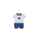 Babydola 11416 Erkek Bebek Kısa Kollu Triko Tulum