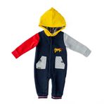 Babydola 12644 Lacivert Kapşonlu Erkek Bebek Tulum
