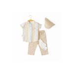 Babydola 12781 4'lü Erkek Bebek Keten Takım
