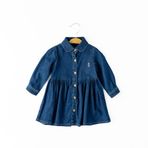 Babydola 13889 Kız Bebek Kot Elbise