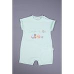 Babydola Basic Penye Pamuklu Kız Erkek Yazlık Bebek Tulum Journey Desen - 3 - 6 Ay - Mint Yeşili