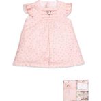 Babydola Gül Detaylı Çiçekli Kız Bebek Bayramlık Elbise 5'li Set Kutulu 11688 - Somon - 6 Ay