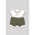Babydola Kamping Baskılı Erkek Bebek Tulum 11551 - 6 Ay - Nefti Yeşil
