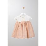 Babydola Nakış Işlemeli Bayramlık Kız Bebek Elbise Somon 13108 - 3 Ay - Çok Renkli