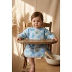 Babydonat Aura Butterfly Mavi Butterfly Desenli Sıvı Geçirmez Uzun Kollu Bebek Mama ve Etkinlik Önlüğü - Leke Tutmaz Blw Dostu 6-24 Ay - Çok Renkli - Standart