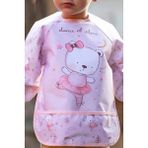 Babydonat Bear Desenli Sıvı Geçirmez Unisex Uzun Kollu Aktivite ve Mama Önlüğü 6-24 Ay - Çok Renkli - Standart
