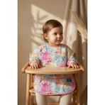 Babydonat Flora Suluboya Desenli Uzun Kollu Sıvı Geçirmez Bebek Mama ve Aktivite Önlüğü - Blw Uyumlu Sanatçı Önlüğü 6-24 Ay - Çok Renkli - Standart