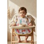 Babydonat Safari Desenli Sıvı Geçirmez Cepli Bebek Mama Önlüğü - Kolsuz Blw Dostu Leke Tutmaz Silinebilir Premium Kumaş 6-24 Ay - Çok Renkli - Standart