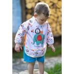 Babydonat Safari Desenli Sıvı Geçirmez Unisex Uzun Kollu Aktivite ve Mama Önlüğü 6-24 Ay - Çok Renkli - Standart