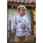Babydonat Tavşan Desenli Sıvı Geçirmez Uzun Kollu Unisex Bebek Mama ve Aktivite Önlüğü 6-24 Ay - Çok Renkli - Standart