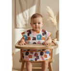 Babydonat Woolyjoy Renkli Koyun Desenli Leke Tutmaz Sıvı Geçirmez Cepli Bebek Mama Önlüğü - Blw Uyumlu Kolsuz Smock 6-24 Ay - Çok Renkli - Standart