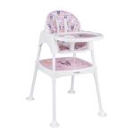 BabyDOOR Mama Kuzu Çalışma Masalı Pedli Pembe 3 in 1 Mama Sandalyesi