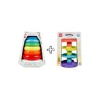 babydoor Toys Neşeli Halkalar ve Yağmur Damlası - Çıngıraklı Top Oyunu ikili set Eğitici Oyuncak Seti