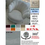 Babyface Kumaş Tekli & Berjer Koltuk Kılıfı, Papatya,istiridye, Midye Model Koltuk Kılıfı - 85 x 96 cm - Açık Gri