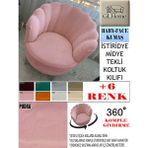 Babyface Kumaş Tekli & Berjer Koltuk Kılıfı, Papatya,istiridye, Midye Model Koltuk Kılıfı - 85 x 96 cm - Pudra