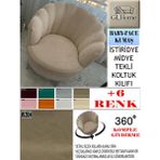 Babyface Kumaş Tekli & Berjer Koltuk Kılıfı, Papatya,istiridye, Midye Model Koltuk Kılıfı - 85 x 96 cm - Vizon