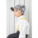Babygiz %100 Pamuklu El Yapımı Ekstra Yumuşak Erkek Kız Bebek Çocuk Vizyerli Batik 4 Mevsim Şapka