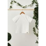 Babygiz Beyaz Kız Çocuk Kısa Kollu Bisiklet Yaka Terletmez, Rahat Pamuklu Penye T-Shirt - 7 - 8 Yaş