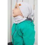 Babygiz Erkek Bebek Çocuk Melanj Ip Detaylı Şapka Bere Boyunluk Pamuklu Kaşkorse