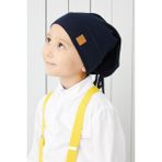 Babygiz Erkek Çocuk Lacivert İp 4 Mevsim Şapka Bere Buff Yumuşak Penye - 10 - 14 Yaş