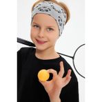 Babygiz Gri Desenli-Siyah Erkek Çocuk Pamuklu Penye Oversize Kamuflaj T-Shirt Bandana İkili Takım - 5 - 6 Yaş