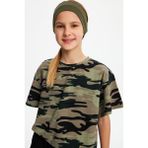 Babygiz Haki-Kamuflaj Kız Pamuklu Penye T-Shirt Bandana 2^li Takım -Spor Rahat Best Of Koleksiyon 5 - Renkli - 7 - 8 Yaş