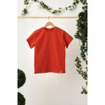 Babygiz Kiremit Kız Çocuk Kısa Kollu Bisiklet Yaka Terletmez, Rahat Pamuklu Penye T-Shirt - 7 - 8 Yaş