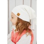 Babygiz Kız Bebek Çocuk Beyaz Ip Detaylı Şapka Bere Boyunluk Takım Rahat %100 Pamuklu Kaşkorse Yerli Üretim - 6 - 18 Ay