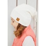 Babygiz Kız Bebek Çocuk Beyaz Şapka Bere El Yapımı Rahat Cild Dostu %100 Pamuklu Kaşkorse - 4 - 6 Yaş
