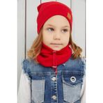 Babygiz Kız Bebek Çocuk Kırmızı Ipli Şapka Bere Boyunluk Takım Rahat %100 Pamuklu Kaşkorse Yerli - Standart