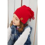 Babygiz Kız Bebek Kırmızı Şapka El Yapımı %100 Pamuklu Cild Dostu 1 - 3 Yaş İçin