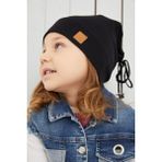 Babygiz Kız Bebek Siyah Şapka El Yapımı %100 Pamuklu Kaşkorse 4 - 6 Yaş İçin Rahat Kullanım