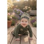 Babygiz Yenidoğan Kız Erkek Bebek %100 Pamuklu Penye Extra Yumuşak Hafif Terletmez Bere Kamuflaj