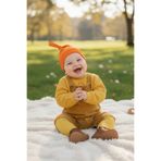Babygiz Yenidoğan Kız Erkek Bebek %100 Pamuklu Penye Extra Yumuşak Hafif Terletmez Bere Turuncu