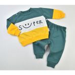 Babygo 3422BG Bebek Süper Baskılı Yeşil Eşofman Takımı - 6 Ay