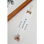 BABYHANDLOVE Ahşap Klipsli Ekru Emzik Askısı